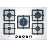 Bosch 75 cm Beyaz Cam Ankastre Gazlı Ocak Düğmeden Ateşleme Özelliği ile Kolay Temizlik