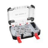 Bosch 9 x PRO Multi Material Power Change Plus delik açma testeresi seti, şeffaf kılıf (yumuşak ahşap, alçıpan duvar için, çap 20 – 64 mm, profesyonel aksesuar, matkap/tornavida)