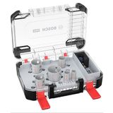 Bosch 9 x PRO Multi Material Power Change Plus delik açma testeresi seti, şeffaf kılıf (yumuşak ahşap, alçıpan duvar için, çap 22, 29, 35, 44, 51, 64 mm, profesyonel aksesuar, matkap/tornavida için)