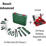 Bosch Advanced 1600A02BY7 52 Parça El Aletleri Seti - Yeşil