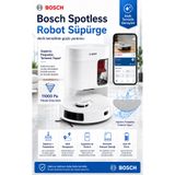 Bosch Advanced+ Robot Süpürge, 11.000 Pa Güçlü Emiş, Titreşimli Islak Paspas, Lazer Navigasyon, Otomatik Toz Boşaltma İstasyonu, Home Connect Telefon App ve Dolaşma Önleyici Fırça, Türkiye Garantili