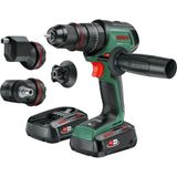 Bosch Advancedimpact 18V-80 Quicksnap Akülü Darbeli Matkap, 2x 2,5 Ah + AL18V-44, Set - Üç Bağlantı - Renkli