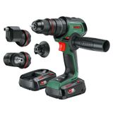Bosch AdvancedImpact 18V-80 Quicksnap Akülü Darbeli Matkap, 2x 2,5 Ah + AL18V-44, Set - Üç Bağlantı