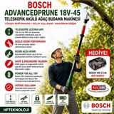 Bosch Advancedprune 18V-45 Teleskopik Aküsüz Ağaç Budama Makinesi + 2,5 Ah Akü ,iş Gözlüğü ve Iş Eldiveni Hediye