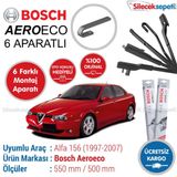 Bosch Aeroeco Alfa Romeo 156 1997-2007 Muz Silecek Takımı