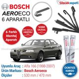 Bosch Aeroeco Alfa Romeo 166 1998-2007 Muz Silecek Takımı