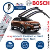 Bosch Aeroeco Peugeot 3008 2017 Sonrası Muz Silecek Takımı