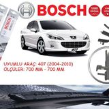 Bosch Aeroeco Peugeot 407 2004 2010 Muz Silecek Takımı