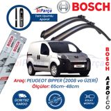 Bosch Aeroeco Peugeot Bipper 2008 Sonrası Muz Silecek Takımı