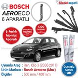 Bosch Aeroeco Renault Clio 3 2006-2011 Muz Silecek Takımı