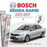 Bosch Aeroeco Skoda Rapid 2012 2017 Muz Silecek Takımı