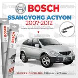 Bosch Aeroeco Ssangyong Actyon 2007-2012 Ön Muz Silecek Takımı