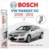 Bosch Aeroeco Volkswagen Passat CC 2008-2012 Siyah Muz Silecek Takımı