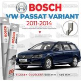 Bosch Aeroeco Volkswagen Passat Variant 2011-2014 Siyah Muz Silecek Takımı