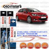 Bosch Aerotwin Citroen C4 Ön ve Arka Silecek Takımı