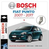 Bosch Aerotwin Fiat Punto 2007-2017 Uyumlu Muz Silecek Takımı