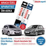 Bosch Aerotwin Hyundai i20 2008-2014 Ön ve Arka Silecek Takımı