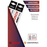 Bosch Aerotwin Retrofit AR26U+AR18U Muz Tipi Ön Silecek Takımı 650MM - 450MM