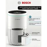 Bosch Air 4000 62.5m² Otomatik Modlu Sessiz Güçlü %99.9 Bakteri Temizleyici Hepa 13 Filtreli Profesyonel Hava Temizleme Cihazı - Beyaz
