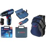Bosch Akülü Darbeli Matkap Seti 2X2AH + 23 Parça Mavi Çanta - Seçenek 1