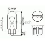 Bosch Ampul 12V W5w W2,1X9,5D 10 Adet Bos-1987302206