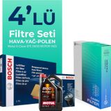 Bosch Audi A5 2.0 Dizel Motul Motor Yağlı 2017-2021 4'lü Filtre Bakım Seti