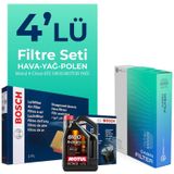 Bosch Audi A5 2.0 TFSI Motul Motor Yağlı 2008-2017 4'lü Filtre Bakım Seti