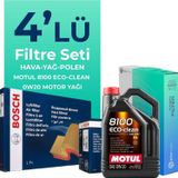 Bosch Audi Q2 35 TFSI Motul Motor Yağlı 2016-2023 4'lü Filtre Bakım Seti