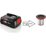 Bosch Batarya-Akü 18V *3.0 Ah Unlimited Şarjı Süpürge ve Bosch Seri 6 ve 7 Şarjlı Süpürgeler Için Filtre - 1 Adet