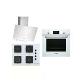Bosch Beyaz 3 Lü Ankastre Set 302 HBF512BW1T POP7C2P30O DWK64PJ20T Enerji Sınıfı A Modern Mutfak Uyumlu