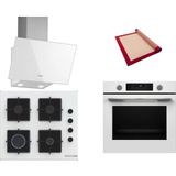 Bosch Beyaz 3 Lü Ankastre Set 343 ( HUA736EV0T - POP6C2P30O - DWK63PJ20T ) - Buhar Destekli