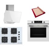 Bosch Beyaz 3 Lü Ankastre Set 403 ( HUA736EV0T - POP7C2P30O - DWK63PJ20T ) 67CM Ocak - Buhar Destekli -