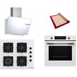 Bosch Beyaz 3 Lü Ankastre Set 415 ( HUA736EV0T - POP6C2P30O - DWK66PJ20T ) - Buhar Destekli - Pişirme Matı ile