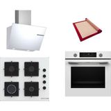 Bosch Beyaz 3 Lü Ankastre Set 499 ( HUA736EV0T - POP6C2P31O - DWK66PJ20T ) - Buhar Destekli -
