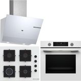 Bosch Beyaz 3 Lü Ankastre Set 511 ( HUA736EV0T - POP6C2P31O - DWK67PJ20T ) - Buhar Destekli -