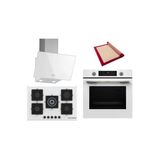 Bosch Beyaz 3 Lü Ankastre Set (Hua736ev0t-Pnq7b2p30o-Dwk63pj20t) Buhar Destekli - Pişirme Matı İle