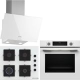 Bosch Beyaz Ankastre Set HUA717BV0T-POP6C2P31O-DWK63PJ20T / Buhar Destekli Fırın