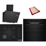 Bosch Black 3 Lü Ankastre Set 624 ( HBJ559EB6T - POH7C6P31O - DWK66PJ60T ) - 3D Fry Tepsili - 67CM Wok Ocak - Pişirme Matı ile
