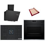 Bosch Black Deluxe 3 Lü Ankastre Set 610 (hrg232eb3 - Pnq7b6p31o - Dwk66pj60t) - Buharlı - 3d Fry - 75cm Wok Bek Siyah