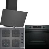 Bosch Black Inox / Antrasit Gri / Gri Ankastre Set HUA736EG0T-POP6C9P31O-DWK64PJ70T