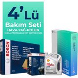 Bosch BMW 2.16D Active Tourer Shell Motor Yağlı 2014-2020 4'lü Filtre Bakım Seti