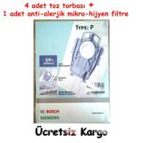 Bosch BSG82480 08 Elektrikli Süpürge 4 Kutu Toz Torbası