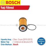 Bosch Chevrolet Cruze 1.6 2010-2013 Yağ Filtresi