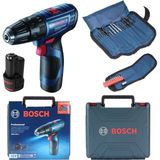 Bosch Çift Akülü Darbeli Matkap Seti 120 Parça, 12V 2.0 Ah Hediyeli - Seçenek 1