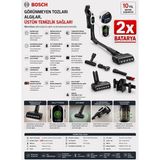 Bosch Çift Batarya ile 160 Dakikaya Kadar Çalışma Süresi, Hepa Filtreleme, Tft Ekran, Anti-Tangle Fırça, Çıkarılabilir Batarya ve Üst Düzey Halı Temizleme Performansı - Siyah