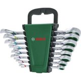 Bosch Cırcırlı Kombine Anahtar Seti 8 Parça - Yeşil