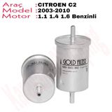Bosch Citroen C2 1.4 16V 2005-2008 Benzin Filtresi