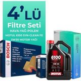 Bosch Citroen C4 1.6 Dizel Motul Motor Yağlı 2009-2016 4'lü Filtre Bakım Seti