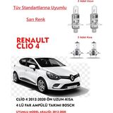Bosch Clio 4 2012-2020 Uyumlu Ön Uzun-Kısa Takım Sarı Renk Far Ampülü Takımı