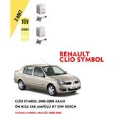 Bosch Clio Symbol 2000-2008 Arası Ön Kısa Far Ampülü (2 Adet) Sarı Renk